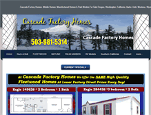 Tablet Screenshot of cascadefactoryhomes.com